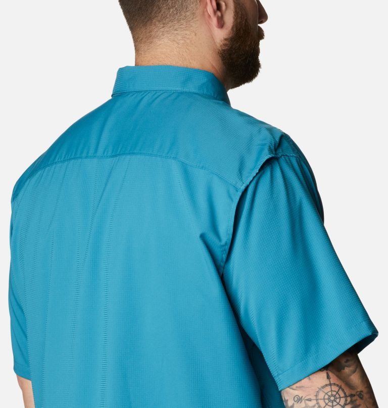 Men's Columbia Utilizer II Solid Short Sleeve Shirts Turquoise | Plus Size CA-K1845